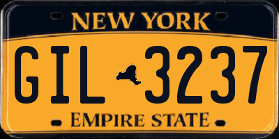 NY license plate GIL3237