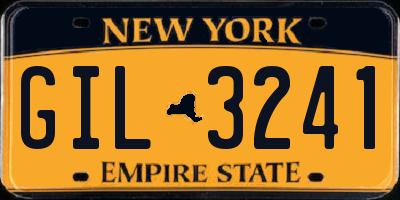 NY license plate GIL3241