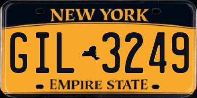 NY license plate GIL3249