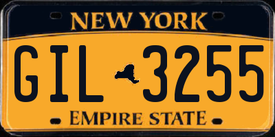NY license plate GIL3255