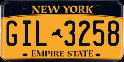 NY license plate GIL3258