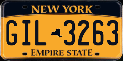NY license plate GIL3263
