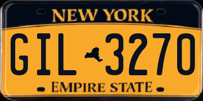 NY license plate GIL3270
