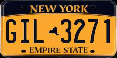 NY license plate GIL3271