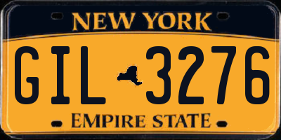NY license plate GIL3276