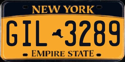 NY license plate GIL3289