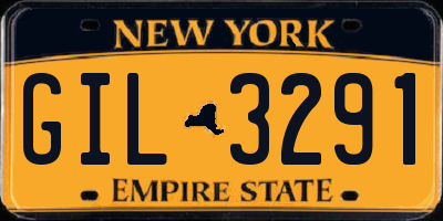 NY license plate GIL3291