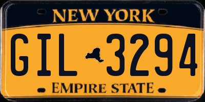 NY license plate GIL3294