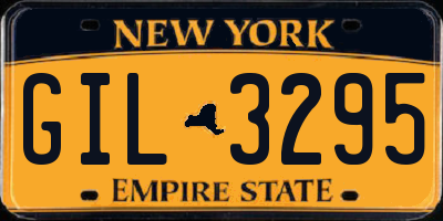 NY license plate GIL3295