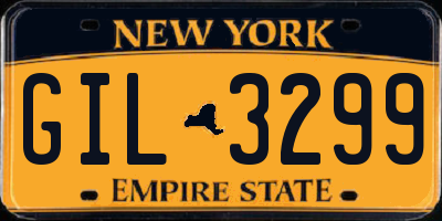 NY license plate GIL3299