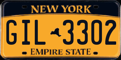 NY license plate GIL3302