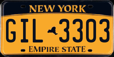 NY license plate GIL3303