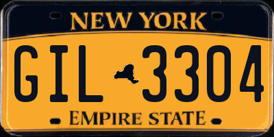 NY license plate GIL3304