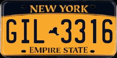 NY license plate GIL3316