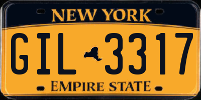 NY license plate GIL3317