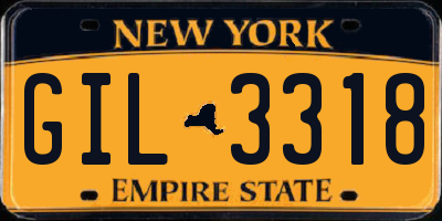 NY license plate GIL3318