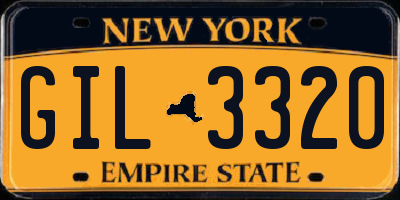 NY license plate GIL3320