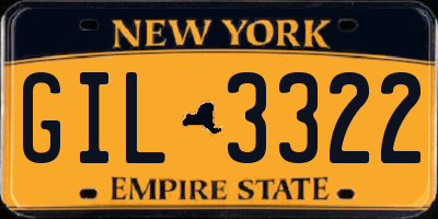 NY license plate GIL3322