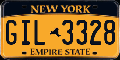 NY license plate GIL3328