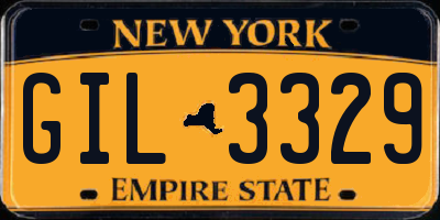 NY license plate GIL3329