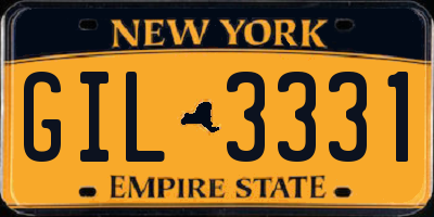 NY license plate GIL3331