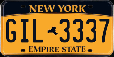NY license plate GIL3337