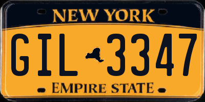 NY license plate GIL3347