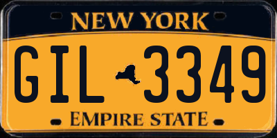 NY license plate GIL3349