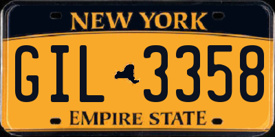 NY license plate GIL3358