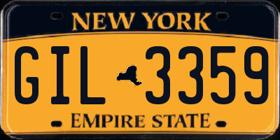 NY license plate GIL3359