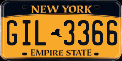 NY license plate GIL3366