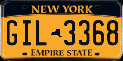 NY license plate GIL3368