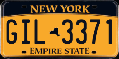 NY license plate GIL3371