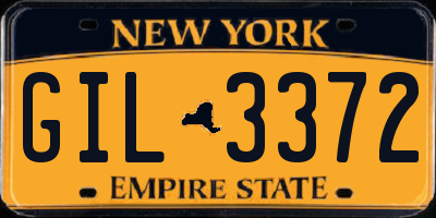 NY license plate GIL3372