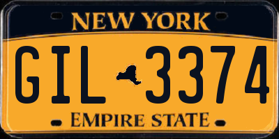 NY license plate GIL3374