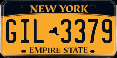 NY license plate GIL3379