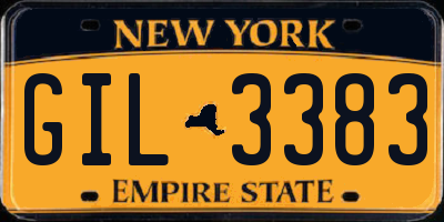 NY license plate GIL3383