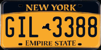 NY license plate GIL3388