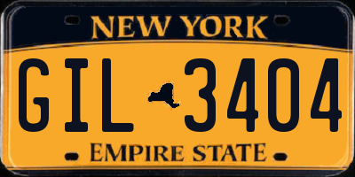 NY license plate GIL3404