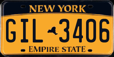 NY license plate GIL3406