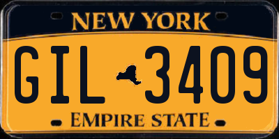 NY license plate GIL3409
