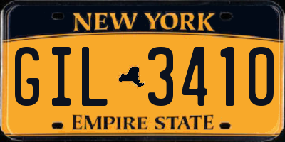 NY license plate GIL3410