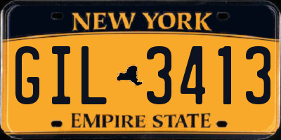 NY license plate GIL3413