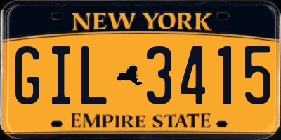 NY license plate GIL3415