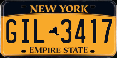 NY license plate GIL3417