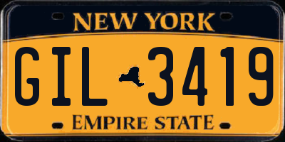 NY license plate GIL3419