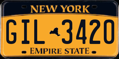 NY license plate GIL3420