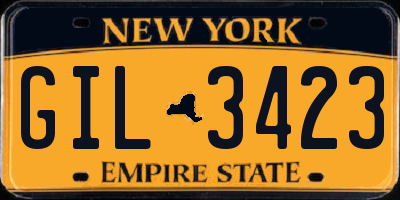 NY license plate GIL3423