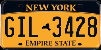 NY license plate GIL3428