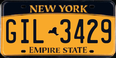 NY license plate GIL3429